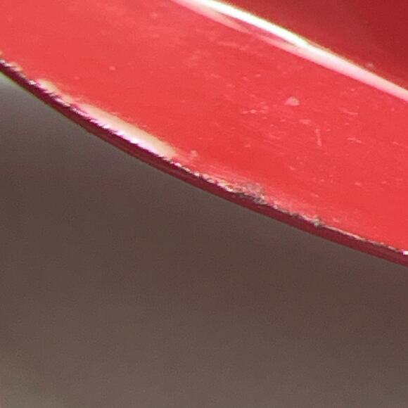 Vintage 1960s Brooch Red Green Enamel Flower  Mid Century Mod Retro Kitschy Pin - Picture 4 of 13